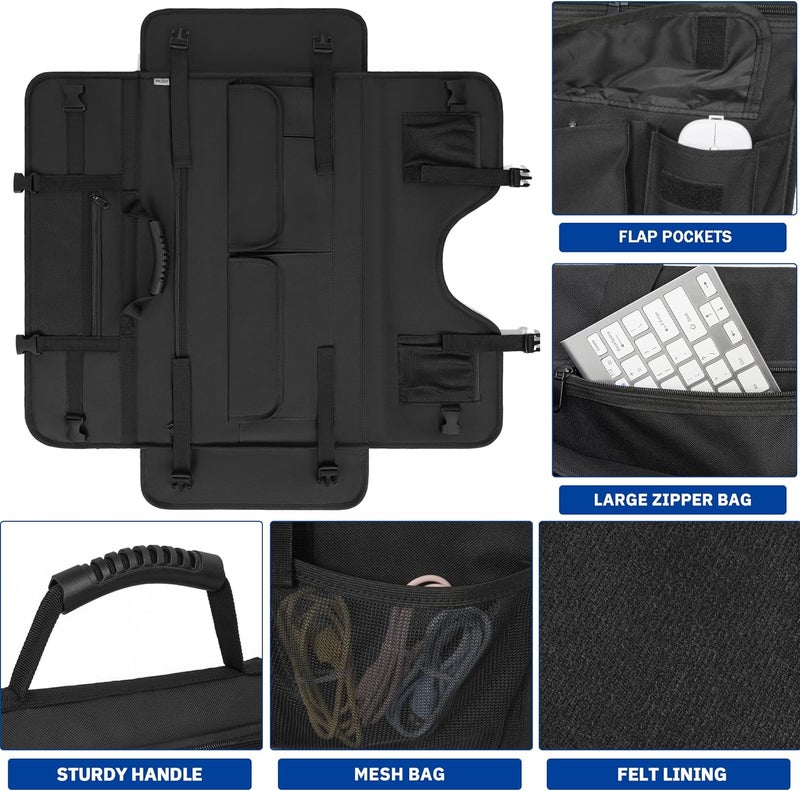 WELIDAY Monitor Carrying Case for 24" Monitors/LCD Screens, Compatible with iMac 21.5"/24", Protective Travel Carrying Bag with Padded Velvet and Carry Handle - Image 4